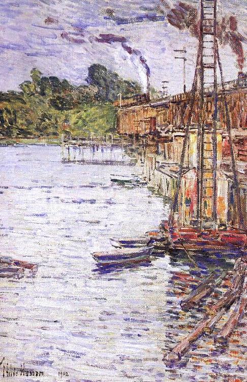 Childe Hassam The Mill Pond at Cos Cob Sweden oil painting art